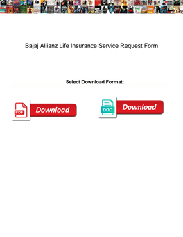 Bajaj Allianz Life Insurance Service Request Form