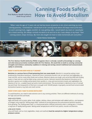 Canning Foods Safely: How to Avoid Botulism
