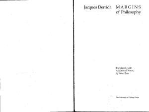 Jacques Derrida MAR G in S of Philosophy