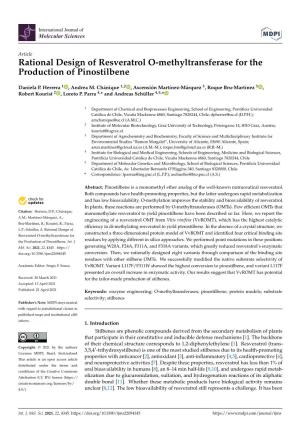 Rational Design of Resveratrol O-Methyltransferase for the Production of Pinostilbene