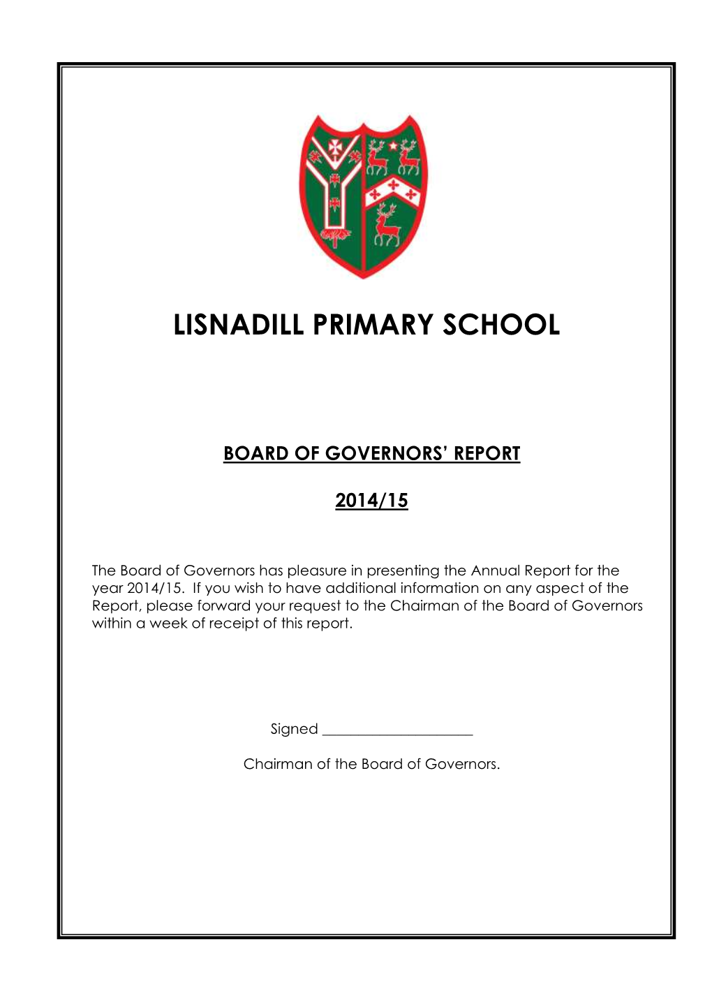 Board of Governors' Report 2014/15