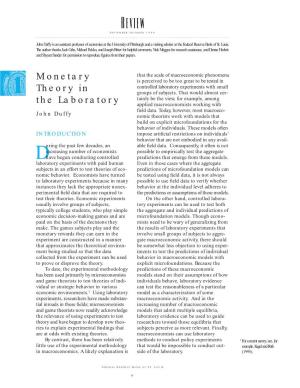 Monetary Theory in the Laboratory