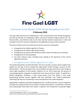 Submission to the Review of the Gender Recognition Act 2015