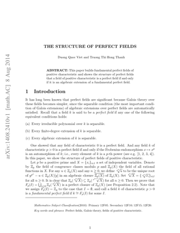 The Structure of Perfect Fields