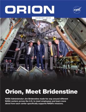 Orion, Meet Bridenstine