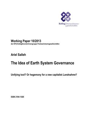 The Idea of Earth System Governance