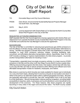 City of Del Mar Staff Report