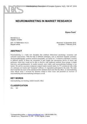 Neuromarketing in Market Research