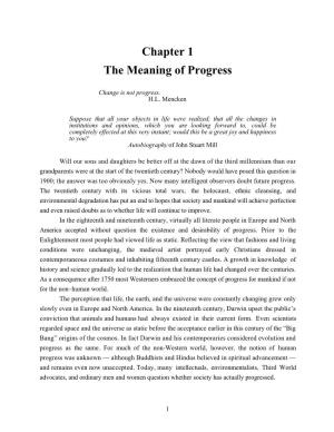 Chapter 1 the Meaning of Progress