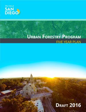 Urban Forestry Program FIVE YEAR PLAN