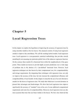 Chapter 5 Local Regression Trees