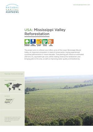 Mississippi Valley Reforestation