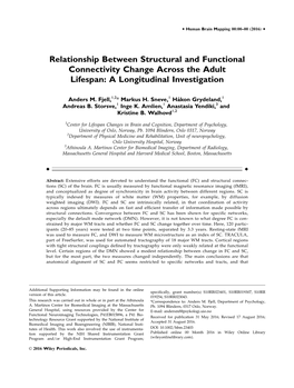 Relationship Between Structural and Functional Connectivity Change Across the Adult Lifespan: a Longitudinal Investigation