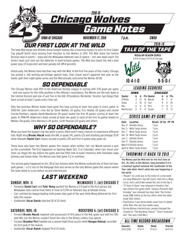 Chicago Wolves Game Notes IOWA at CHICAGO NOVEMBER 17, 2018 7 P.M