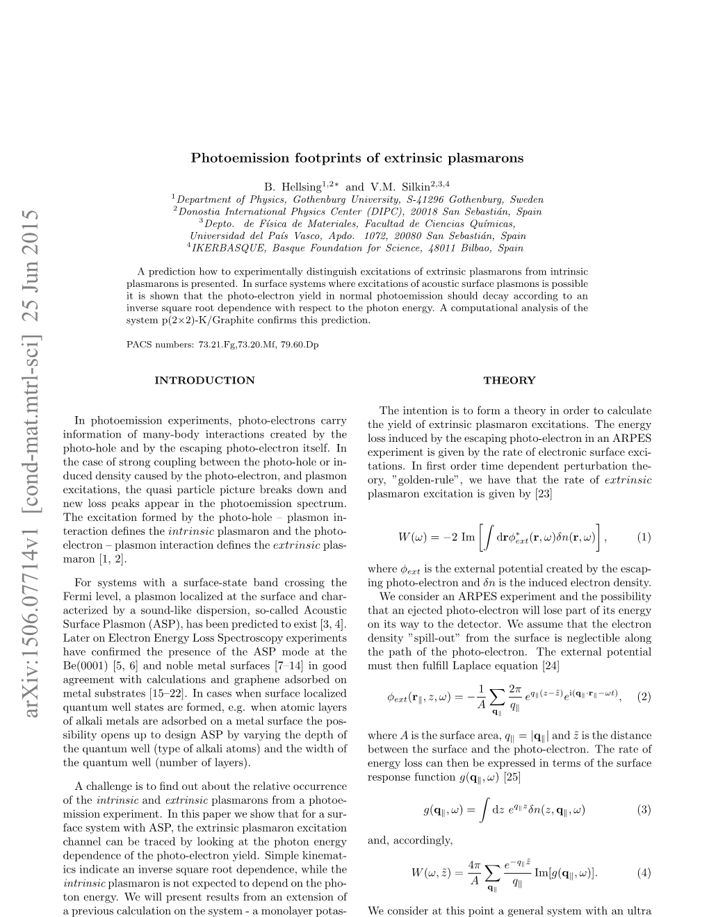 Photoemission Footprints of Extrinsic Plasmarons