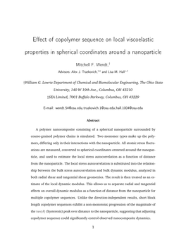 Effect of Copolymer Sequence on Local Viscoelastic Properties in Spherical