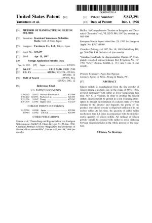 United States Patent (19) 11 Patent Number: 5,843,391 Yamamoto Et Al