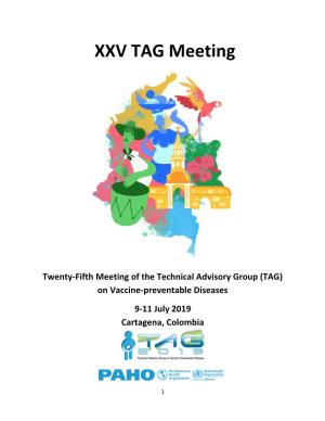 XXV TAG Meeting