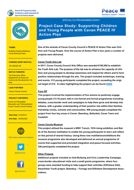 Supporting Children and Young People with Cavan PEACE IV Action Plan