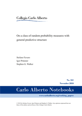 On a Class of Random Probability Measures with General Predictive Structure