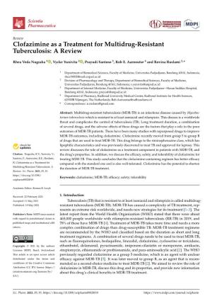 Clofazimine As a Treatment for Multidrug-Resistant Tuberculosis: a Review