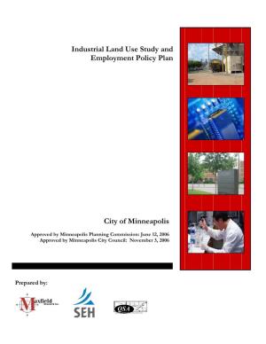 Industrial Land Use and Employment Policy Plan
