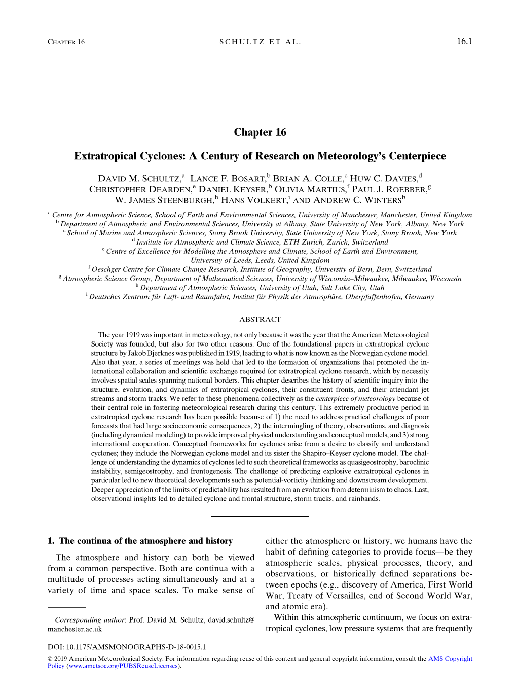 Chapter 16 Extratropical Cyclones