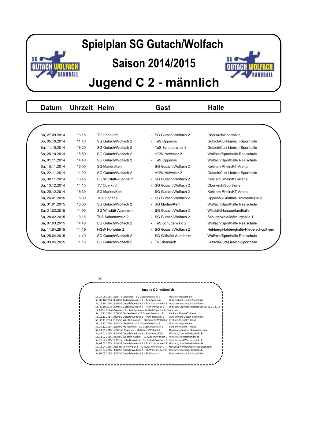 SG C- Jugend Maennlich 2