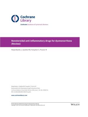 Nonsteroidal Anti-Inflammatory Drugs for Dysmenorrhoea (Review)