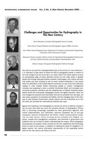 Challenges and Opportunities for Hydrography in the New Century