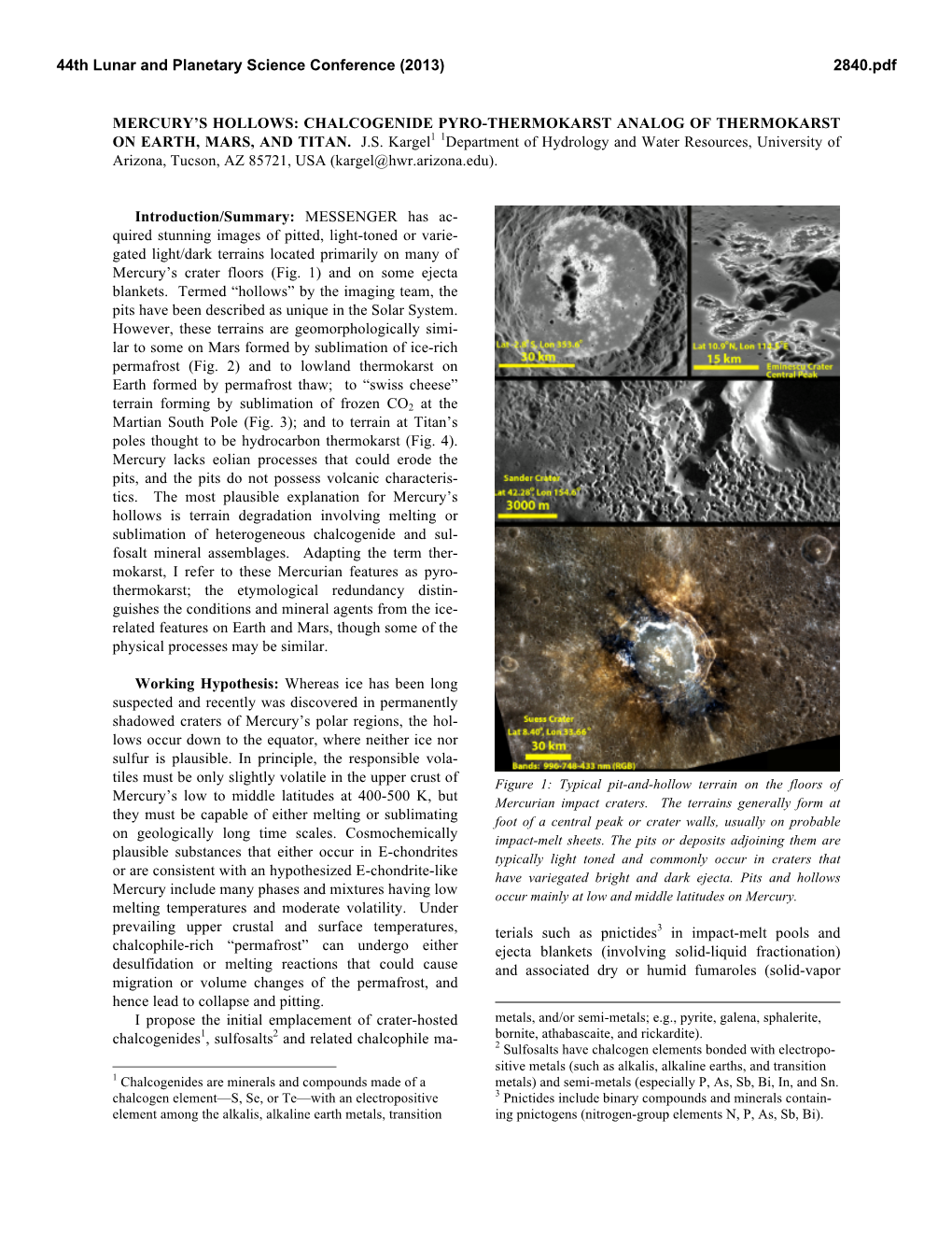 Mercury's Hollows: Chalcogenide Pyro