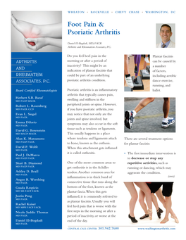 Foot Pain & Psoriatic Arthritis