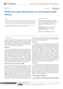 Meibomian Gland Dysfunction: an Overlooked Eyelid Disease