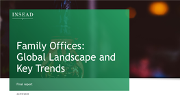 Family Offices: Global Landscape and Key Trends