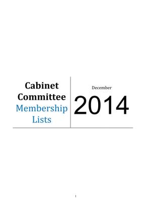 Cabinet Committee Membership Lists