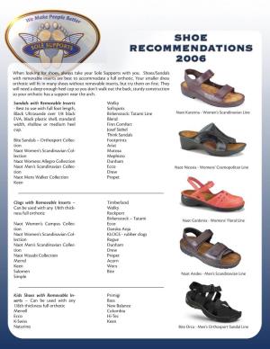 General Shoe Recommendations (Pdf)