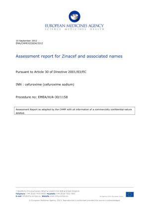 List Item Assessment Report for Zinacef
