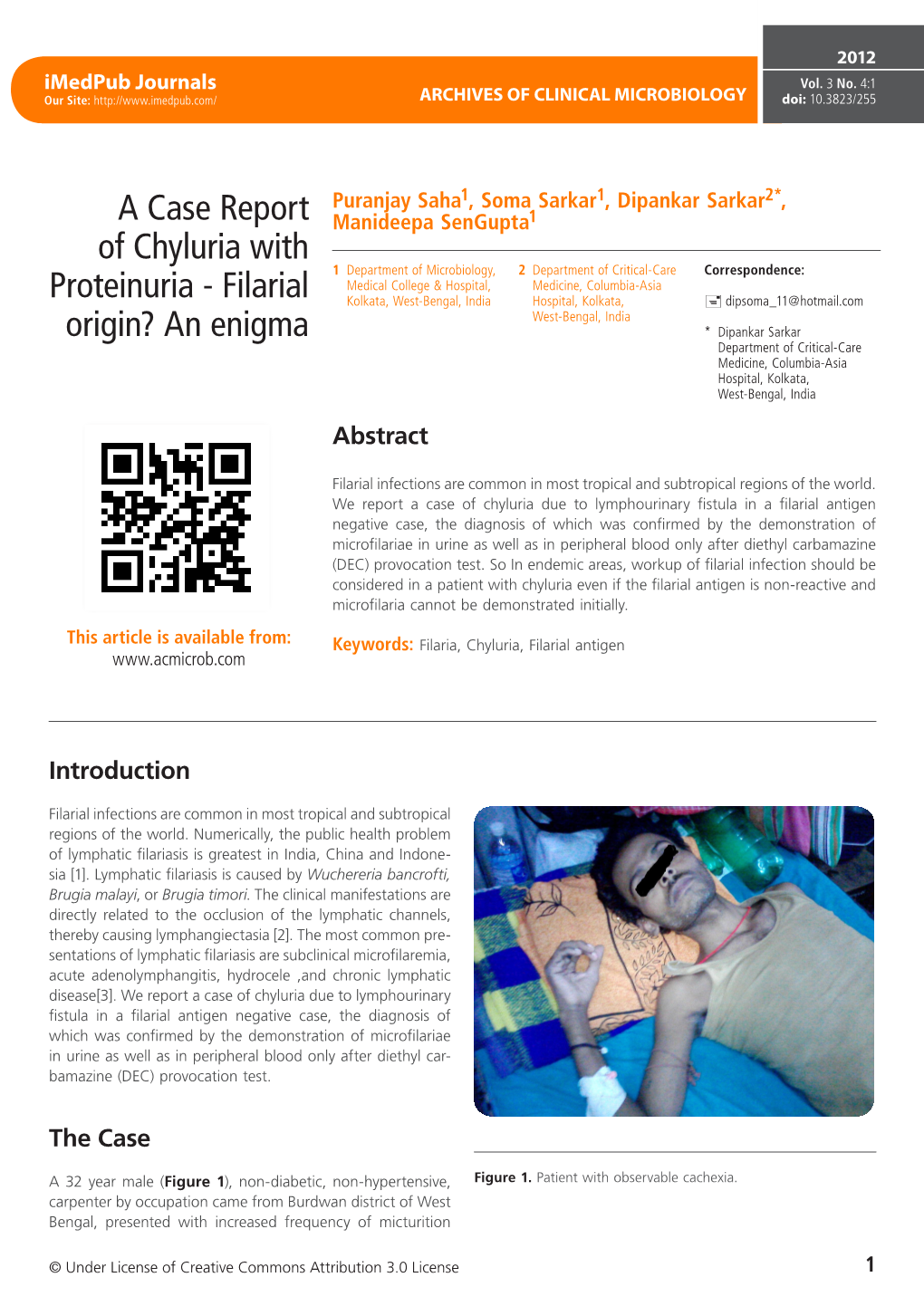 A Case Report of Chyluria with Proteinuria