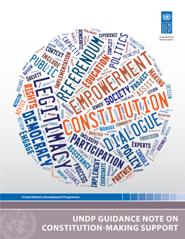 UNDP Guidance Note on Constitution-Making Support UNDP Guidance Note on Constitution-Making Support