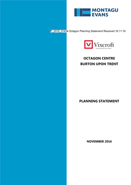Octagon Centre Burton Upon Trent Planning Statement