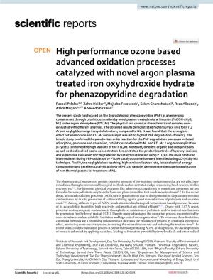 High Performance Ozone Based Advanced Oxidation Processes