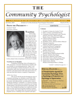Community Psychologist