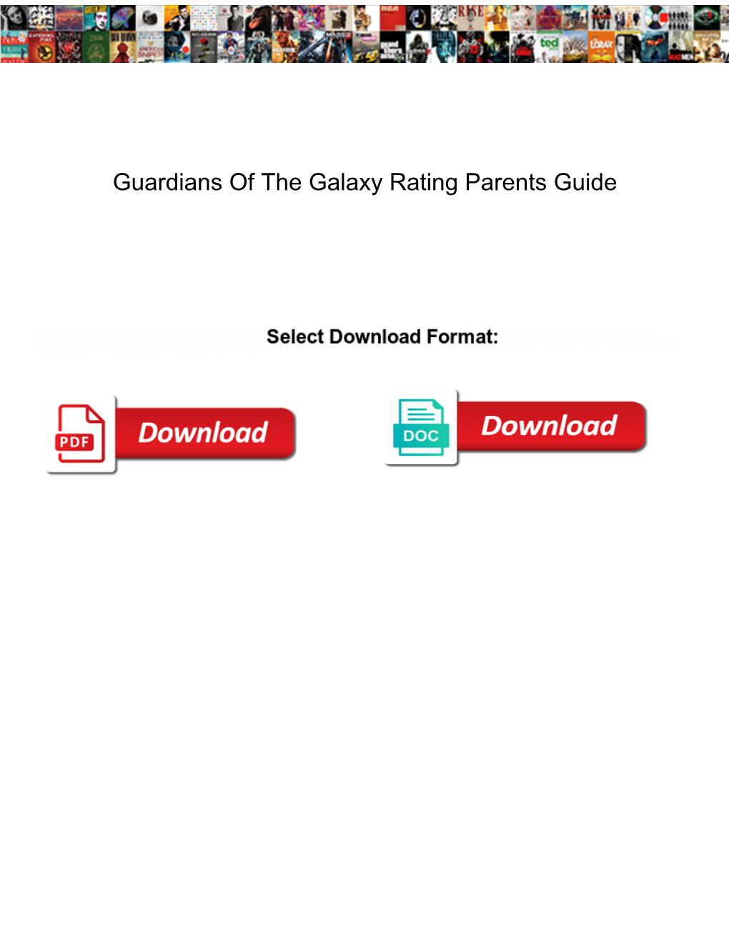 Guardians of the Galaxy Rating Parents Guide