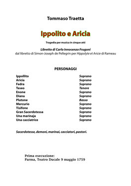 Ippolito E Aricia