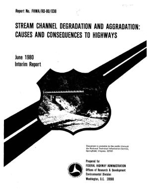 Stream Channel Degradation Causes and Consequences