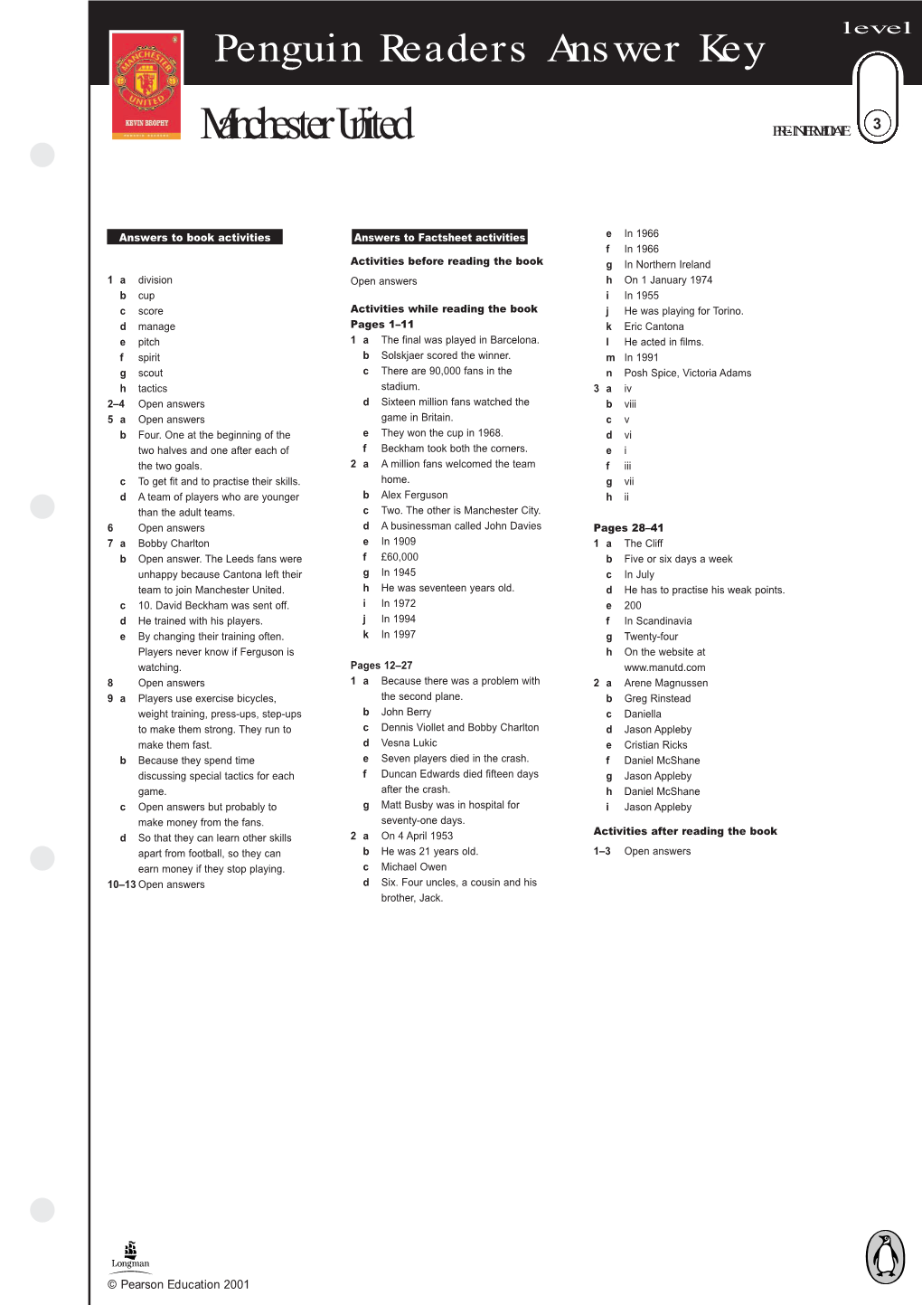 Manchester United PRE-INTERMEDIATE 3