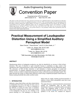 Convention Paper