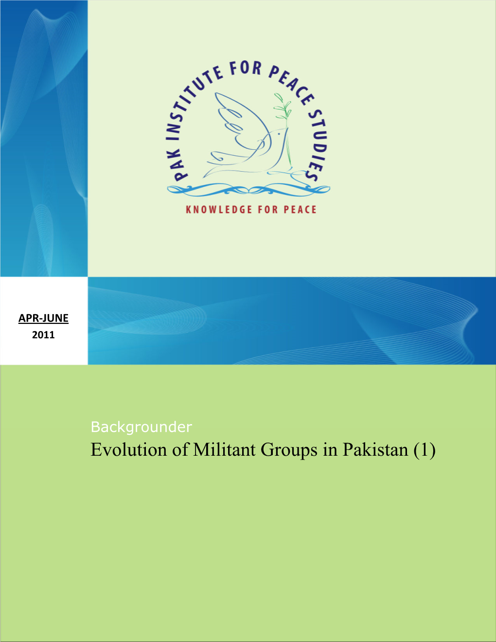 Evolution of Militant Groups in Pakistan (1)