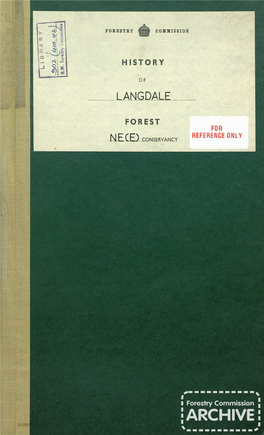 History of Langdale Forest 1934-1951