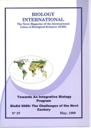 Biology International N° 37 (May, 1999)